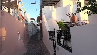 Walking from Firostefani Square to Sunset Hotel Santorini Greece [upl. by Michaeu]