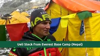 Last video Interview  Ueli Steck at Everest Base Camp 24042017 at EBC Nepal [upl. by Cowan]