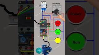 Dol starter Thermal relay control principal  Electricalgenius [upl. by Ssur644]