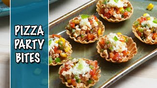 Pizza Party bites  पार्टी स्टार्टर  Quick and Easy Party Appetizers  Hum Aur Aap Foodie [upl. by Arny167]