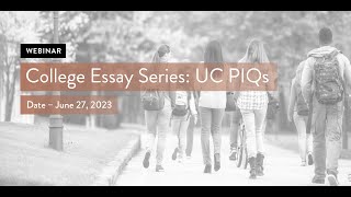 College Essay Series UC PIQs [upl. by Acinoed584]