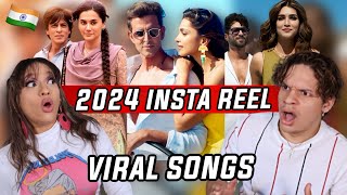 Waleska amp Efra reaction to INDIAN SONGS that went viral on REELSTIKTOK in 2024 [upl. by Arriaet18]