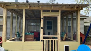 Building Our Screened In Back Porch [upl. by Gilpin]