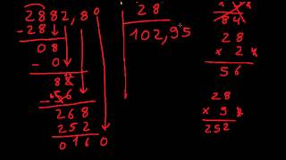 Division de nombres decimaux [upl. by Nike996]