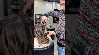 🩷Simple out hair curls🩷 lookstrendzrahil youtubeshorts youtube hairsalon salon [upl. by Aynas395]