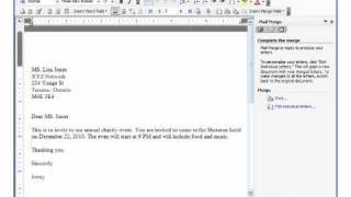 MS Word 2003 Mail Merge Pt 2 [upl. by Asilam992]