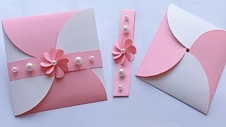 How to make Envelope New Year CardHandmade easy card Tutorial [upl. by Dirtsa]