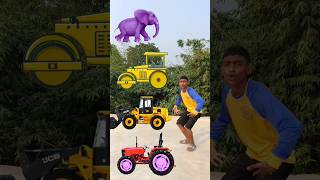 Gifts 🎁 to tractor Jcb roller amp toto magic video vfx funny comedy [upl. by Eikcid]