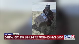 Porch pirate caught on camera stealing Yukon couple takes matters into their own hands [upl. by Baudelaire836]