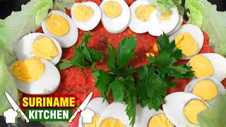 Surinaamse Huzarensalade Recept  Surinamese Beet Potato Salad Recipe  Suriname Kitchen [upl. by Tneicniv]