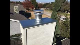 making and installing 2 Galvanized Chimney caps [upl. by Artinahs902]