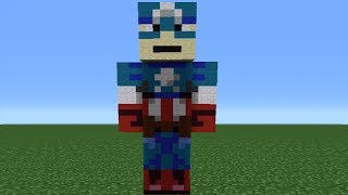 Minecraft 360 How To Make A Captain America Statue The Avengers [upl. by Gow859]