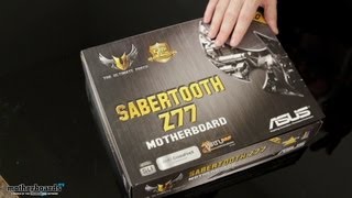 ASUS Sabertooth Z77 Motherboard Unboxing amp HandsOn Overview Ivy Bridge [upl. by Niuqauj]