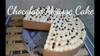 How to make No bake Chocolate Mousse Cake  Eggless Chocolate Mousse  Fudgee Barr Cake [upl. by Oenire]