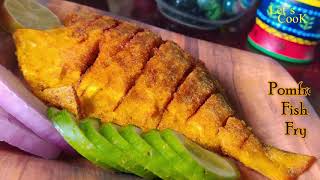 Pomfret Fish Fry Recipe  How to Fry Pomfret Fish  Pomfret Masala Fry  Lets Cook [upl. by Sanborn]