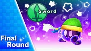 Kirby Triple Deluxe  Kirby Fighters Very Hard Walkthrough Part 3  Sword Ability [upl. by Yul579]