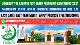 University of Karachi Admissions 2024  UOK Admission 2024  Fee Structure  Apply Process [upl. by Farver]