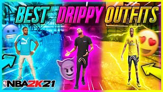 NEW BEST OUTFITS ON NBA 2K21 💦DRIPPY COMP OUTFITS TO WEAR⚡ LOOK LIKE A CHEESER🧀 MYPARK OUTFITS 2K21 [upl. by Meade]