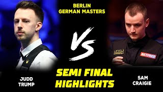 Judd trump vs sam craigie semifinal highlights  german masters snooker 2024 [upl. by Arza676]