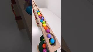 marble Run Race ASMR 140 Wooden Wave Course Colorful Marbles marblerun marblerunrace asmr [upl. by Sane896]