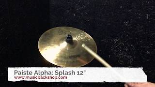 Paiste Alpha Splash 12quot  Cymbale Occasion MusicBackShop [upl. by Rostand641]