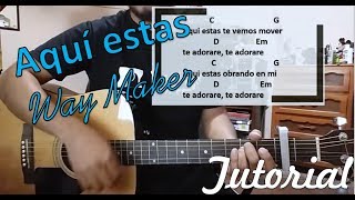 Aqui estas Way maker tutorial con guitarra  way maker guitar lesson curso para guitarra [upl. by Lehsreh]