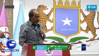 Madaxweyne Xasan Sheekh Maxamuud oo kahadlay Xil Wareejinta hogaanka Cusub ee Nabad Sugida [upl. by Primaveras]