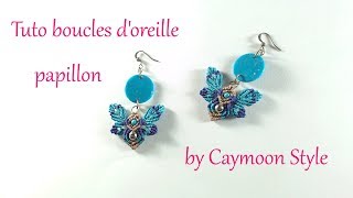 DIY  Tuto boucles doreille papillon en macramé [upl. by Hanover115]