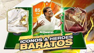 LOS 10 MEJORES ICONOS Y HEROES BARATOS DE EA FC 24 [upl. by Yxor]