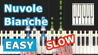 Einaudi  Nuvole Bianche  Piano Tutorial Easy SLOW  How To Play Synthesia [upl. by Keri]