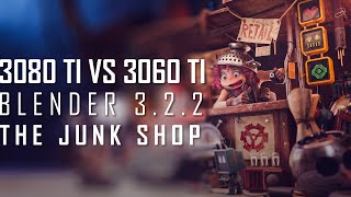 Blender Official 32 RTX 3060 Ti vs RTX 3080 Ti The Junk Shop [upl. by Ellenet2]