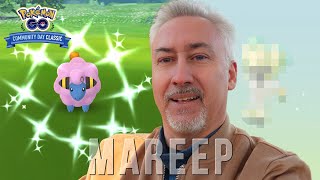 Awesome HATCH on SHINY MAREEP Community Day Classic  Pokémon GO [upl. by Joellen979]