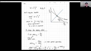 CobbDouglas Utility Maximization Review wDemand Derivation [upl. by Stephenie]