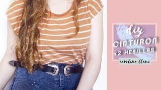 DIY cinturon doble hebilla  double buckle belt tutorial  Carolina Llano [upl. by Nicolle114]