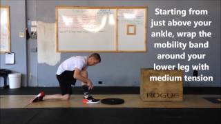 Half Kneeling Dorsiflexion Stretch with Mobility Band [upl. by Refitsirhc526]