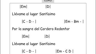 Llévame al lugar Santísimo  Palabra en acción  Letra y Acordes [upl. by Dorthea]