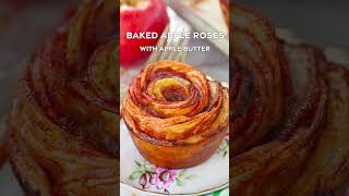 Easy Baked Apple Roses with Apple Butter shorts [upl. by Lemmor]