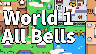 Super Cat Tales PAWS  🔔 All Bells 🔔 in World 1 Walkthrough UPDATED [upl. by Roth11]