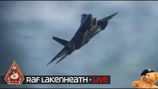 LIVE TWELVE F22 RAPTOR ARRIVE US AIR FORCE FIGHTER TOWN • 48TH FIGHTER WING RAF LAKENHEATH 060824 [upl. by Hescock555]