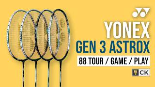 Yonex Astrox 88S amp 88D Tour Game Play Gen 3 racket review amp comparison Too many models [upl. by Normie]