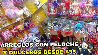 ARREGLOS CON PELUCHE Y DULCEROS DESDE 35 PARA EL 14 DE FEBRERO MERCADO DE JAMAICA [upl. by Pembrook]