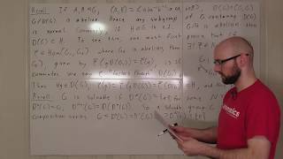 Group Lecture 111 Solvable Groups Continued [upl. by Janenna]