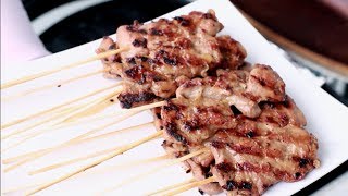 Thai BBQ Pork Skewers Recipe หมูปิ้ง  Hot Thai Kitchen [upl. by Gromme]