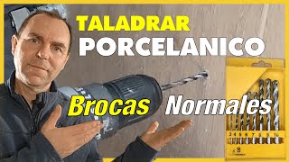 EL SECRETO PARA TALADRAR PORCELANICO CON BROCAS NORMALES DE HORMIGON [upl. by Steffy]