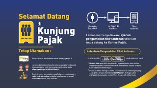 Tutorial Pengambilan Tiket Antrian Online Kunjung Pajak [upl. by Judsen]