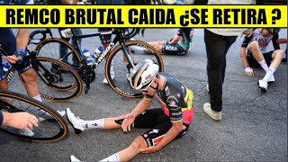 REMCO Evenepoel ASI FUE BRUTAL CAIDA HOY GIRO de LOMBARDIA 2023 [upl. by Milde]