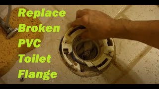 How to Replace a Broken PVC Toilet Flange Start to Finish [upl. by Llevron]