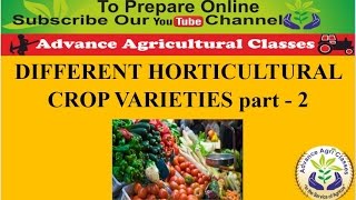 DIFFERENT HORTICULTURAL CROP VARIETIES part  2 HindiEnglish Agricultural Field Officer IBPS [upl. by Adolphus]