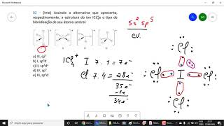HIBRIDIZAÇÃO  Resolução de Exercícios  Estrutura de Lewis do ICl4 [upl. by Farron342]