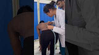 BAMS students 👨‍⚕️ lumbar spine examination hands on training ayurveda bams mbbs internship [upl. by Konstanze762]